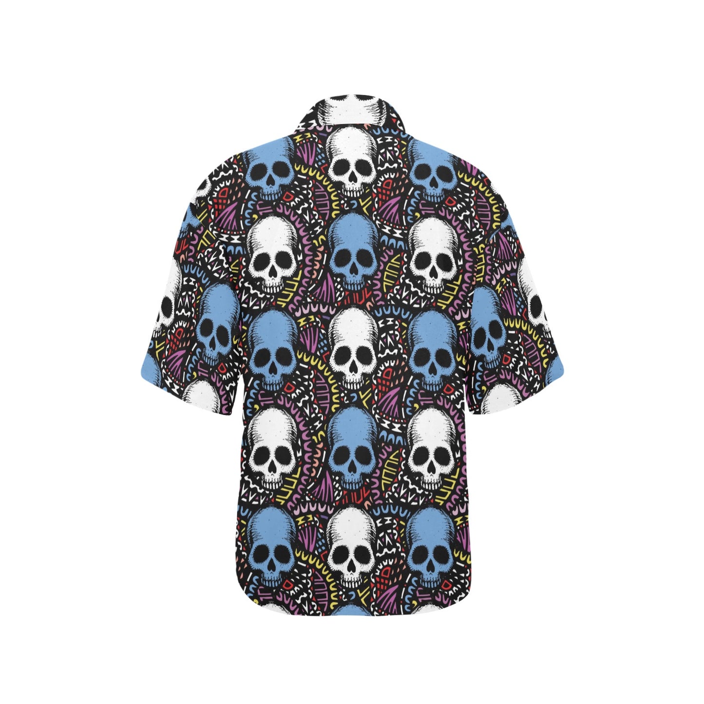 Skull Print Design LKS305 Women's Hawaiian Shirt