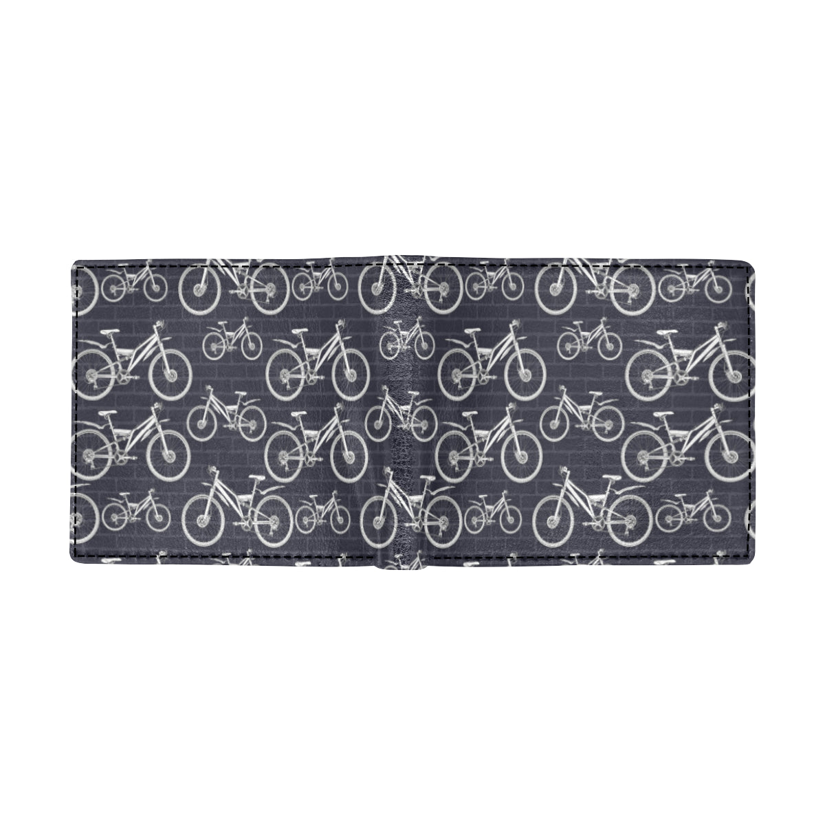 Mountain bike Pattern Print Design 02 Men's ID Card Wallet