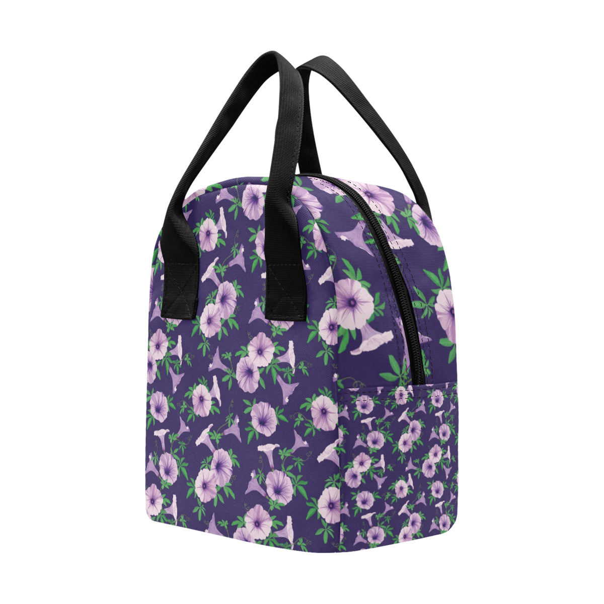 Morning Glory Pattern Print Design MG01 Insulated Lunch Bag