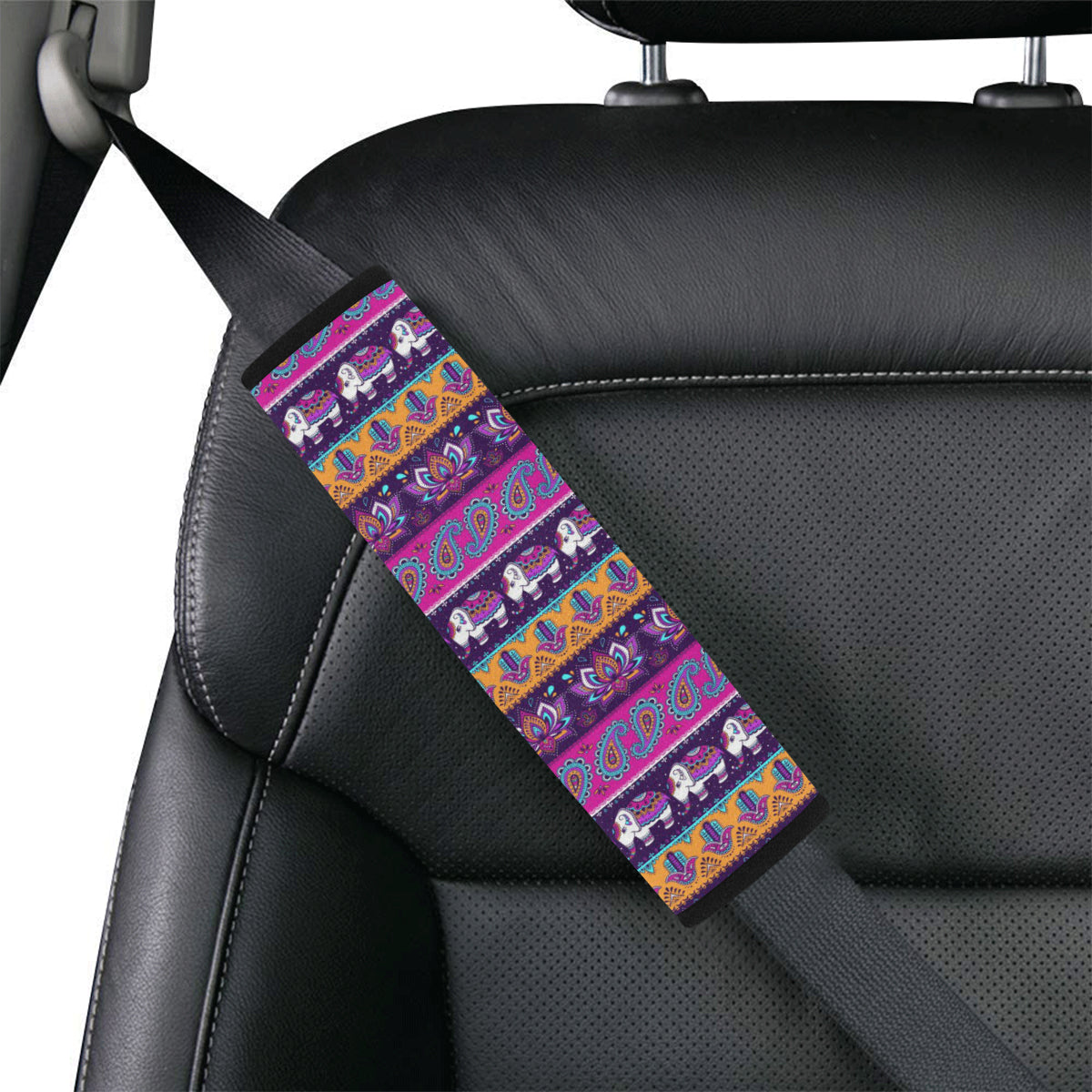 Boho Indian Style Pattern Car Seat Belt Cover