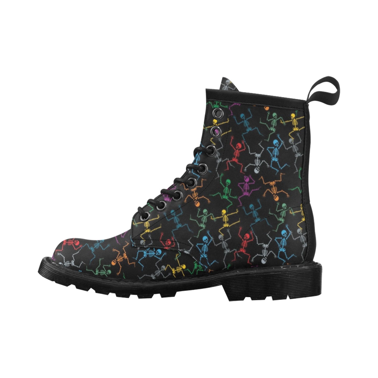 Skeleton Colorful Print Design LKS302 Women's Boots