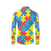 Autism Awareness Puzzles Design Print Men's Long Sleeve Shirt