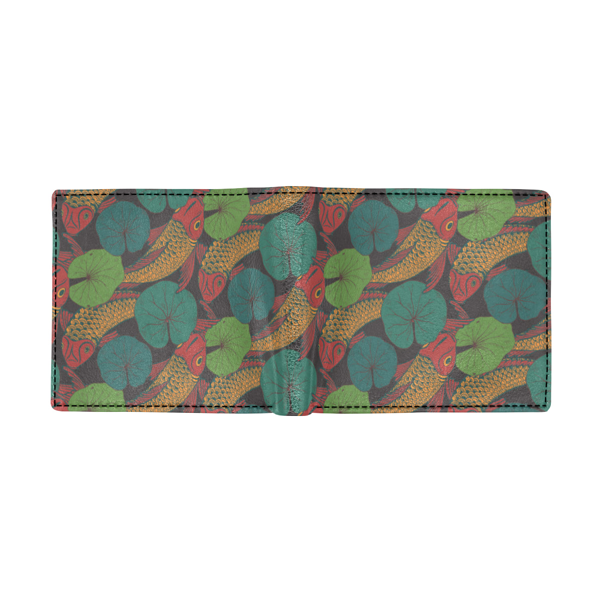 KOI Fish Pattern Print Design 01 Men's ID Card Wallet
