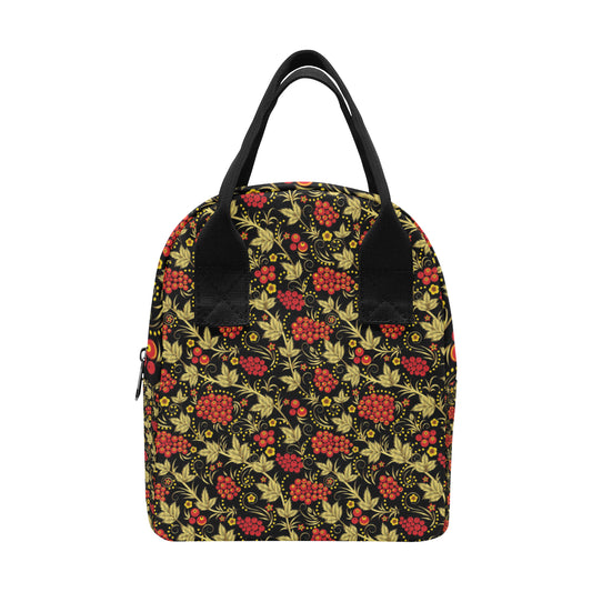 Cranberry Pattern Print Design CB02 Insulated Lunch Bag
