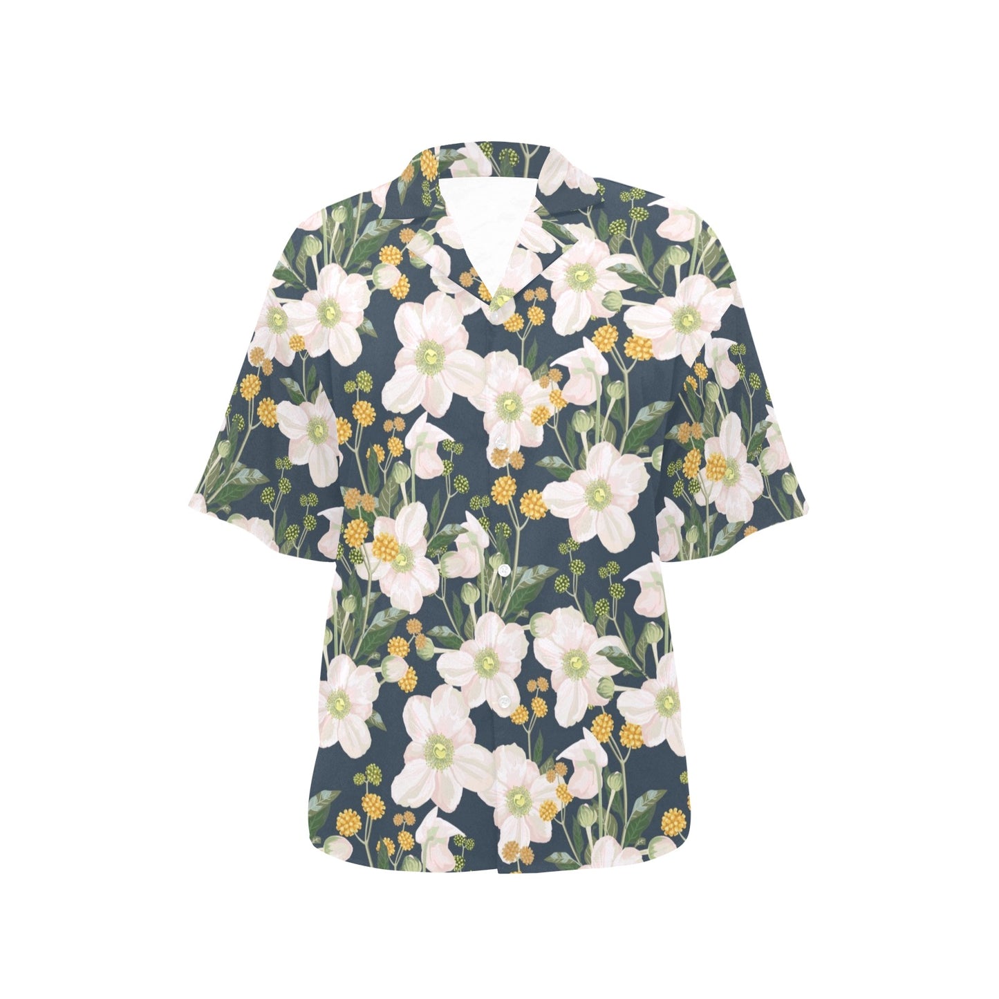 Anemone Pattern Print Design AM04 Women's Hawaiian Shirt