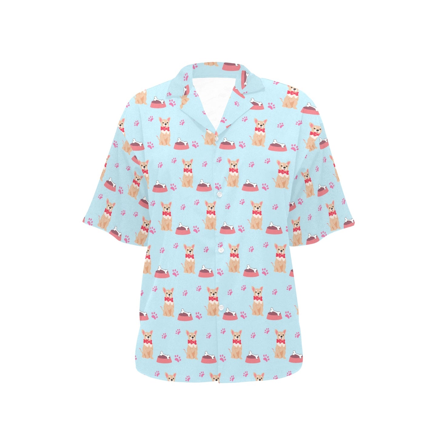 Chihuahua Pattern Print Design 05 Women's Hawaiian Shirt