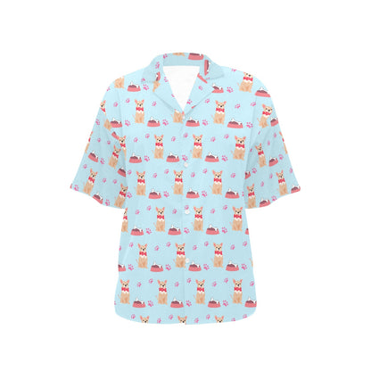 Chihuahua Pattern Print Design 05 Women's Hawaiian Shirt