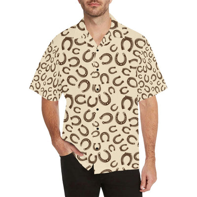 Horseshoe Print Design LKS302 Men's Hawaiian Shirt