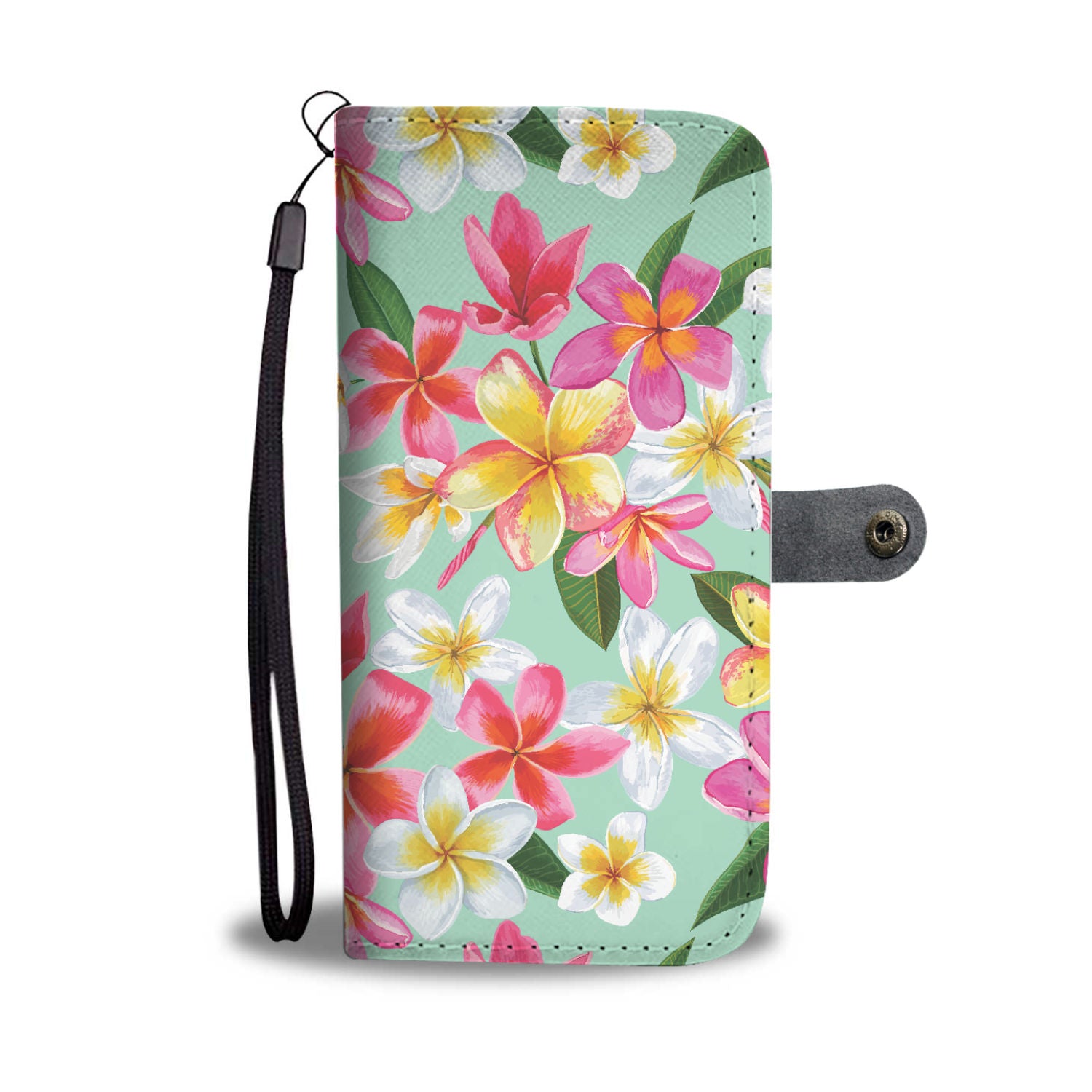 Plumeria Pattern Print Design PM014 Wallet Phone Case