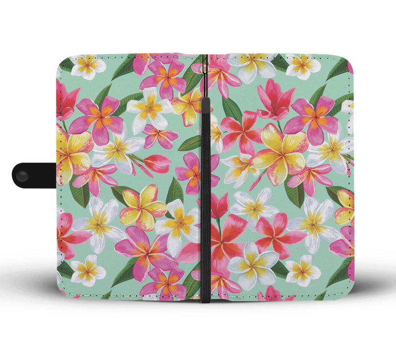 Plumeria Pattern Print Design PM014 Wallet Phone Case