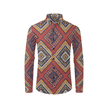 Native Pattern Print Design A06 Men's Long Sleeve Shirt