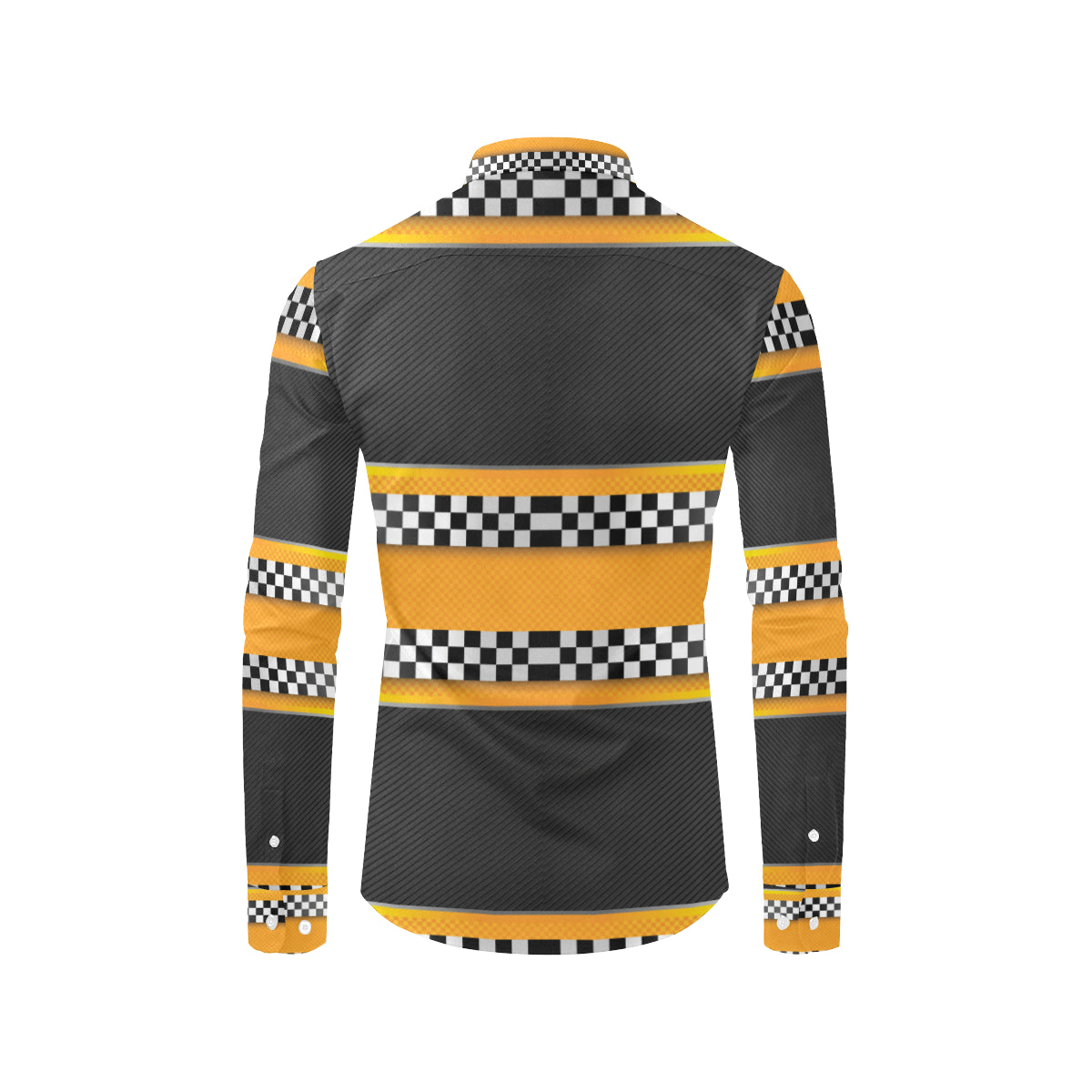 Checkered Pattern Print Design 01 Men's Long Sleeve Shirt