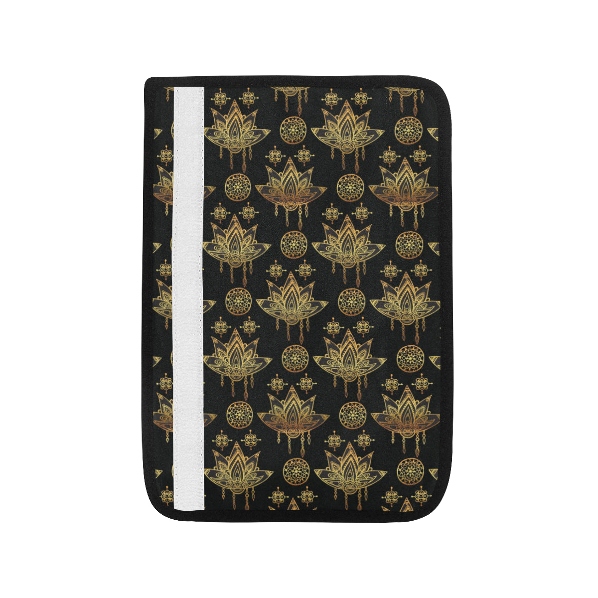 lotus Boho Pattern Print Design LO03 Car Seat Belt Cover