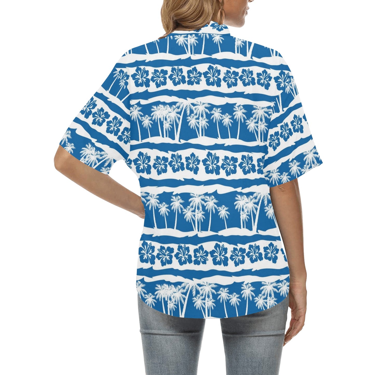 Hawaiian Themed Pattern Print Design H021 Women's Hawaiian Shirt