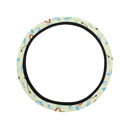 Avocado Pattern Print Design AC02 Steering Wheel Cover with Elastic Edge