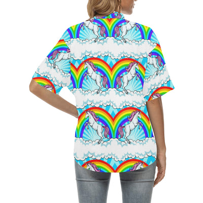 Unicorn Rainbow Women's Hawaiian Shirt