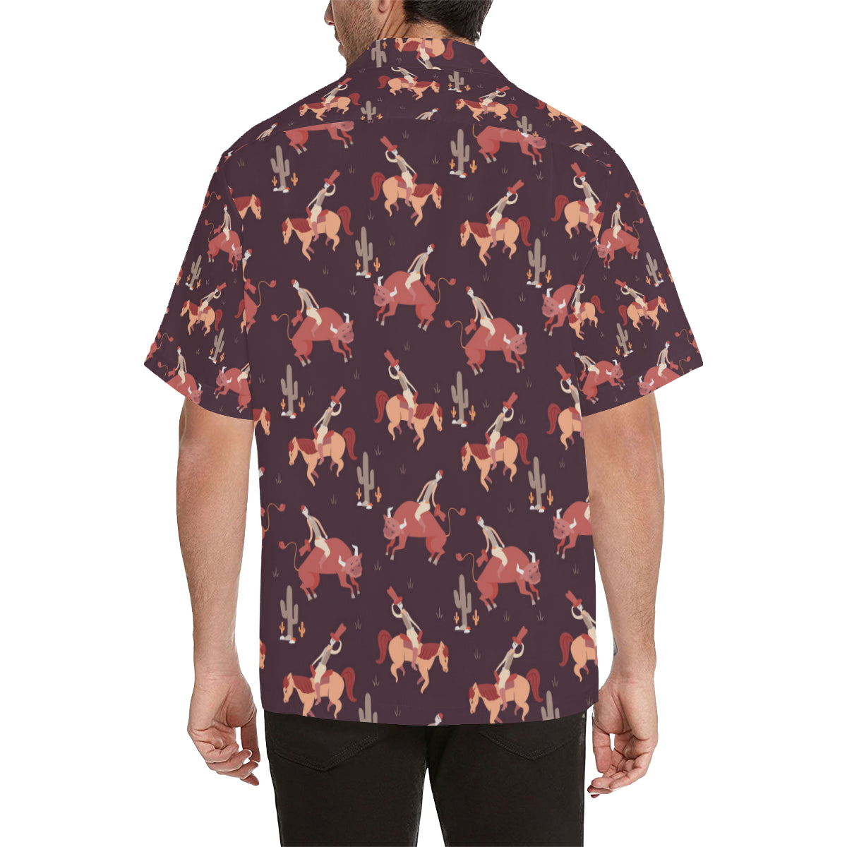 Rodeo Pattern Print Design A01 Men's Hawaiian Shirt