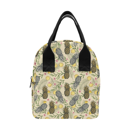 Pineapple Pattern Print Design PP012 Insulated Lunch Bag