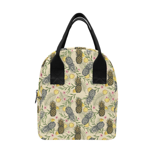 Pineapple Pattern Print Design PP012 Insulated Lunch Bag