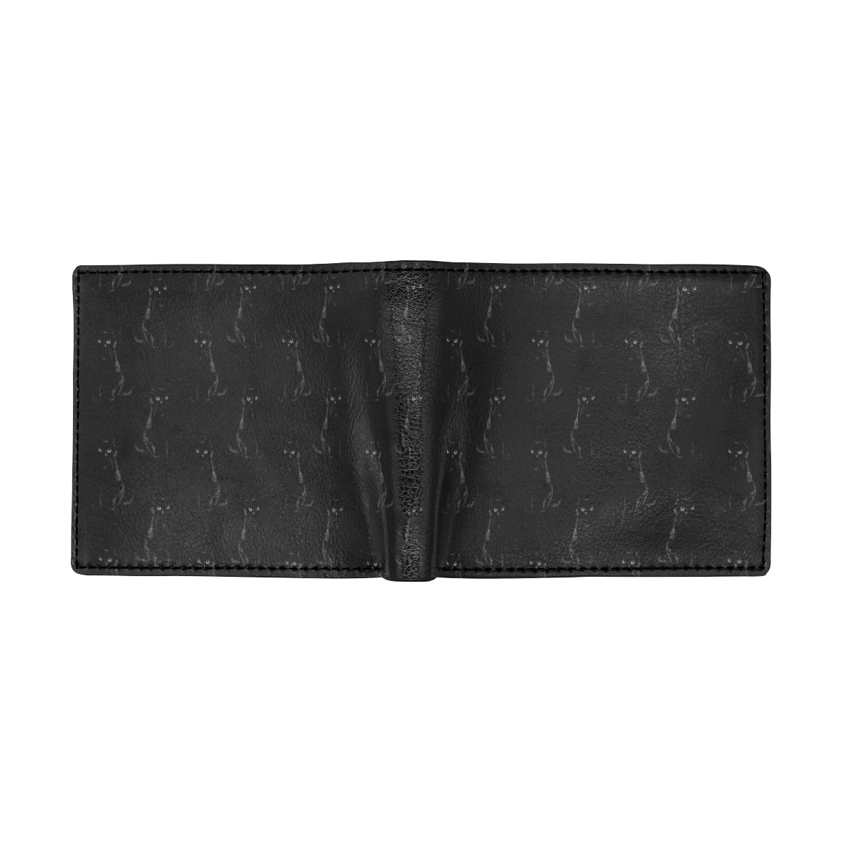 Black Cat Pattern Print Design 03 Men's ID Card Wallet