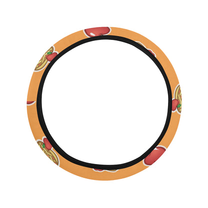 Apple Pie Pattern Print Design 02 Steering Wheel Cover with Elastic Edge
