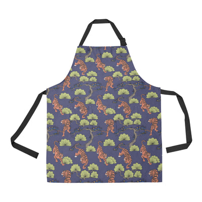 Tiger Pattern Japan Style Apron with Pocket