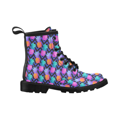 Pineapple Color Art Pattern Women's Boots