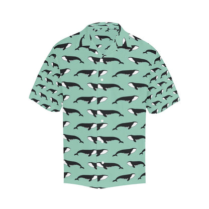 Whale Print Design LKS307 Men's Hawaiian Shirt
