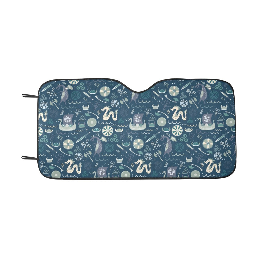 Vikings Print Design LKS305 Car front Windshield Sun Shade