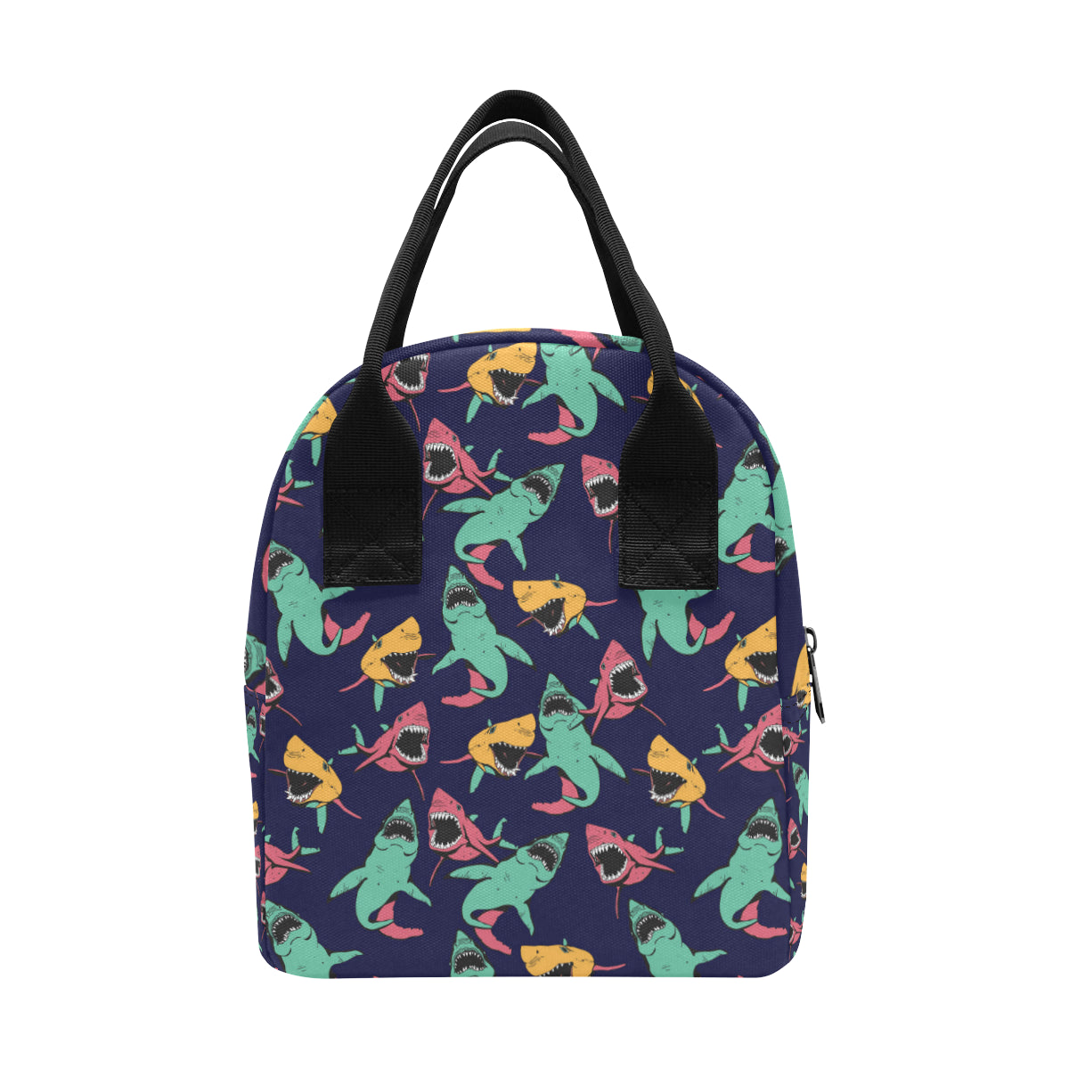 Shark Bite Pattern Insulated Lunch Bag