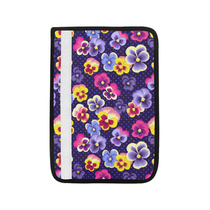 Pansy Pattern Print Design PS04 Car Seat Belt Cover