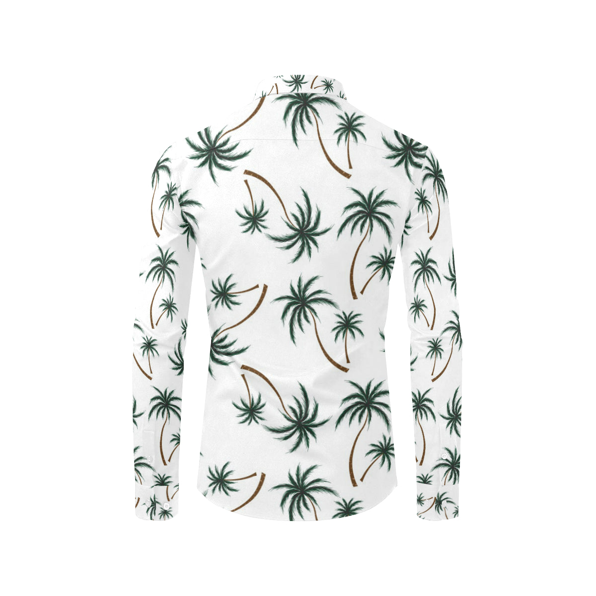 Palm Tree Pattern Print Design PT07 Men's Long Sleeve Shirt