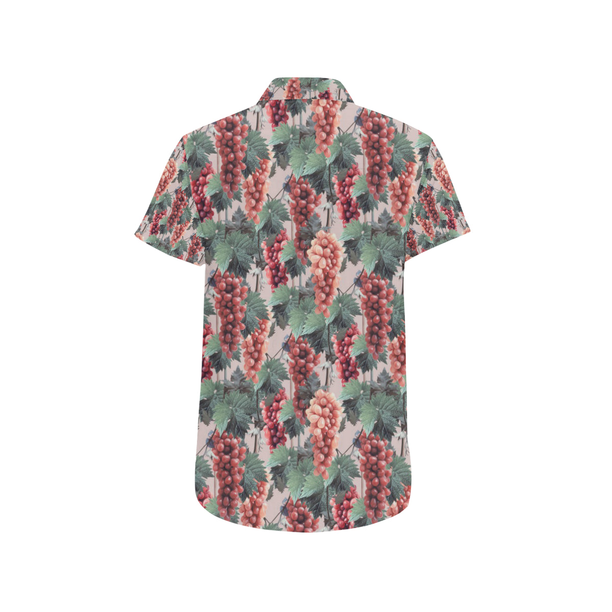 Grape Pattern Print Design GP01 Men's Short Sleeve Button Up Shirt