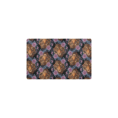 Tiger Head Floral Kitchen Mat