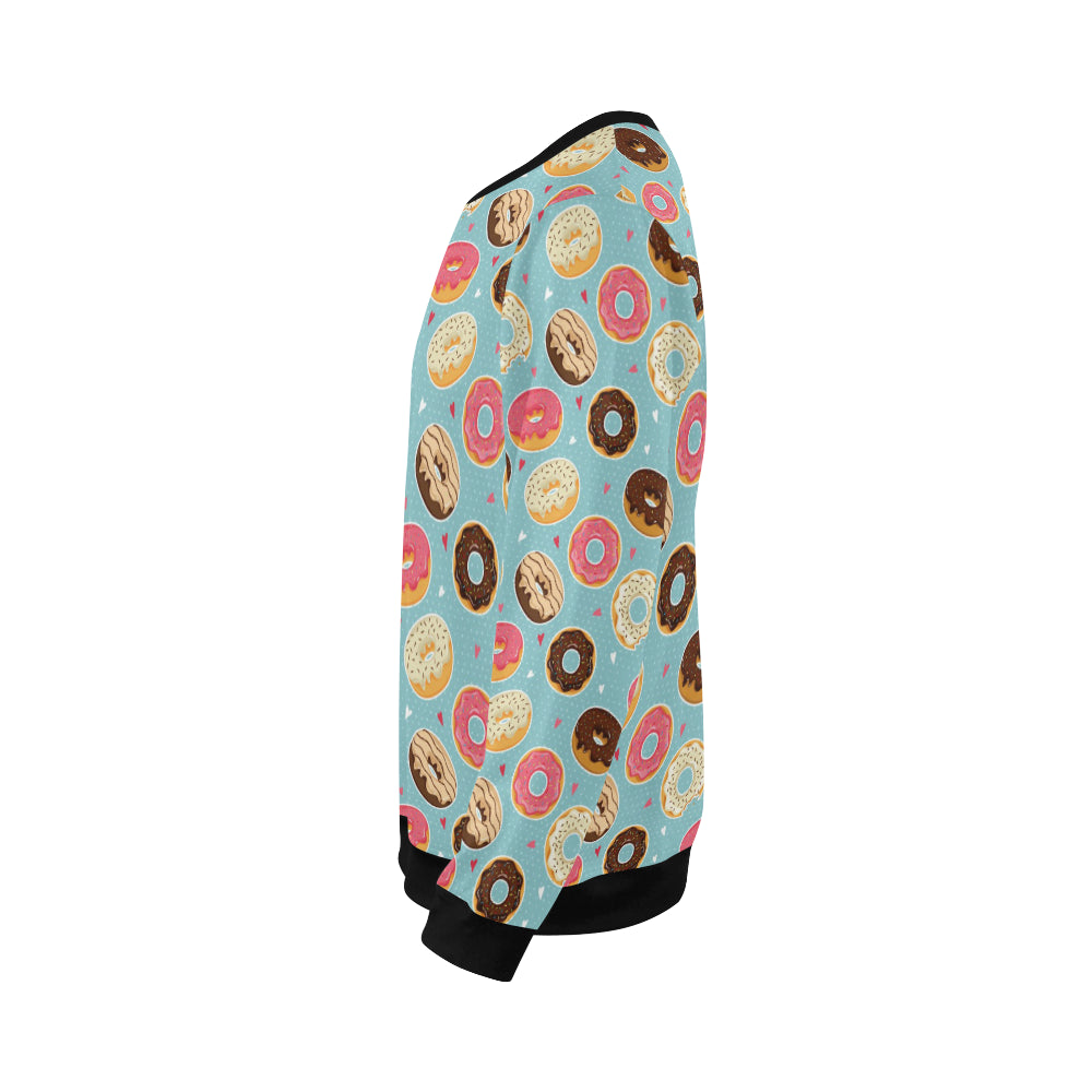 Donut Pattern Print Design DN04 Men Long Sleeve Sweatshirt
