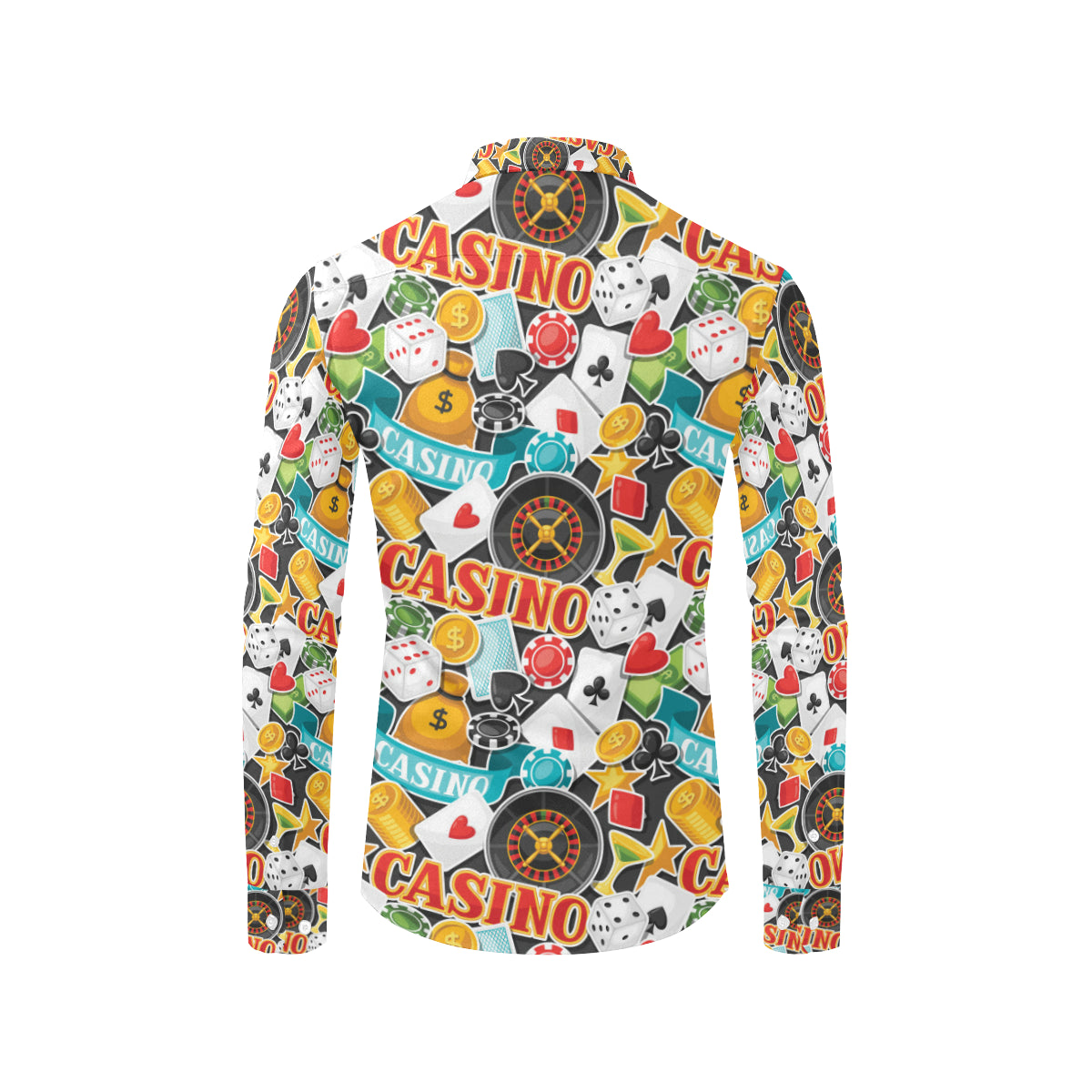 Casino Pattern Print Design 03 Men's Long Sleeve Shirt