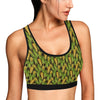 Agricultural Corn cob Print Sports Bra