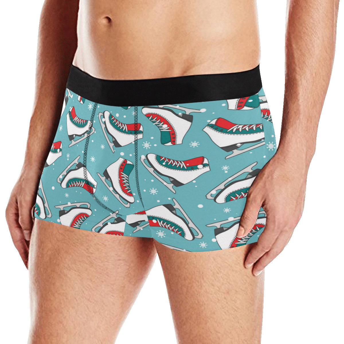Ice Skate Pattern Print Design 03 Men's Boxer Briefs