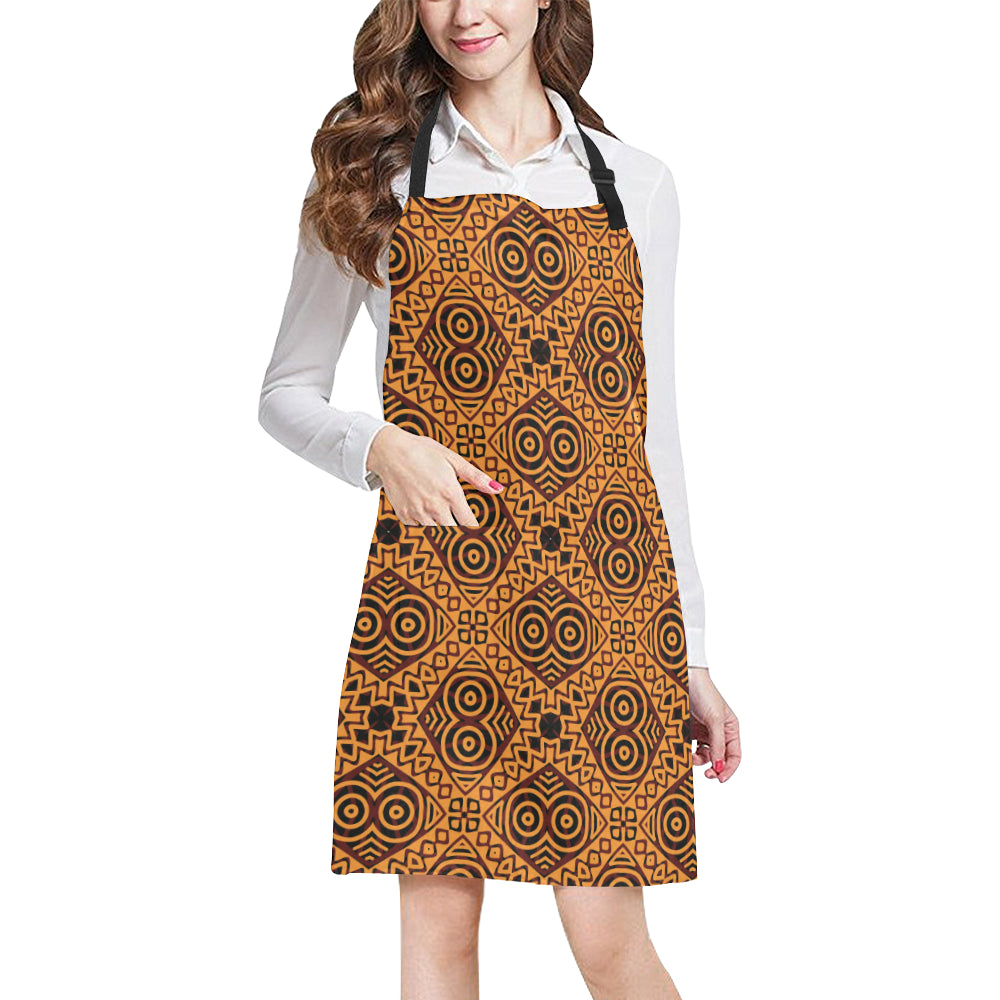 African Pattern Print Design 05 Apron with Pocket