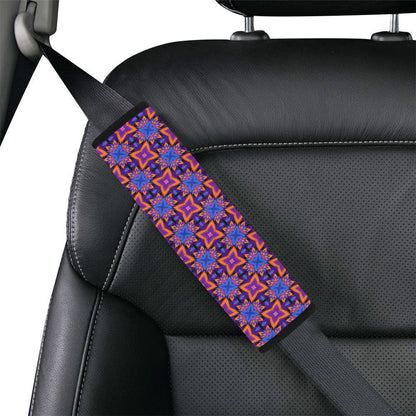 kaleidoscope Purple Orange Print Design Car Seat Belt Cover