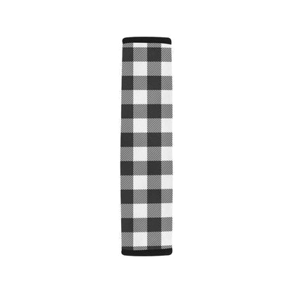 Buffalo check Black white Pattern Print Design 04 Car Seat Belt Cover