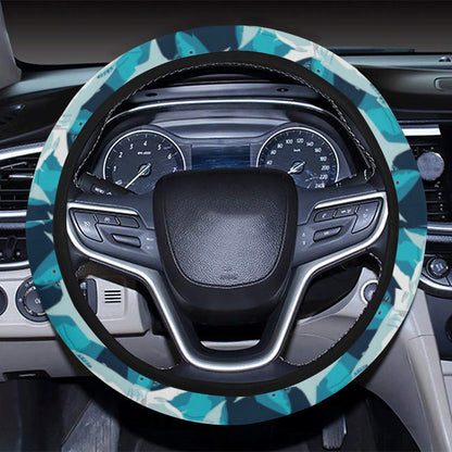 Shark Design Print Steering Wheel Cover with Elastic Edge