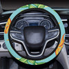 Bird Of Paradise Pattern Print Design BOP04 Steering Wheel Cover with Elastic Edge