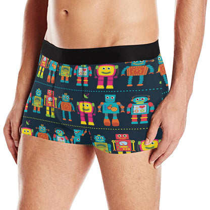 Robot Pattern Print Design A01 Men's Boxer Briefs