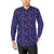 Skull Roses Neon Design Themed Print Men's Long Sleeve Shirt