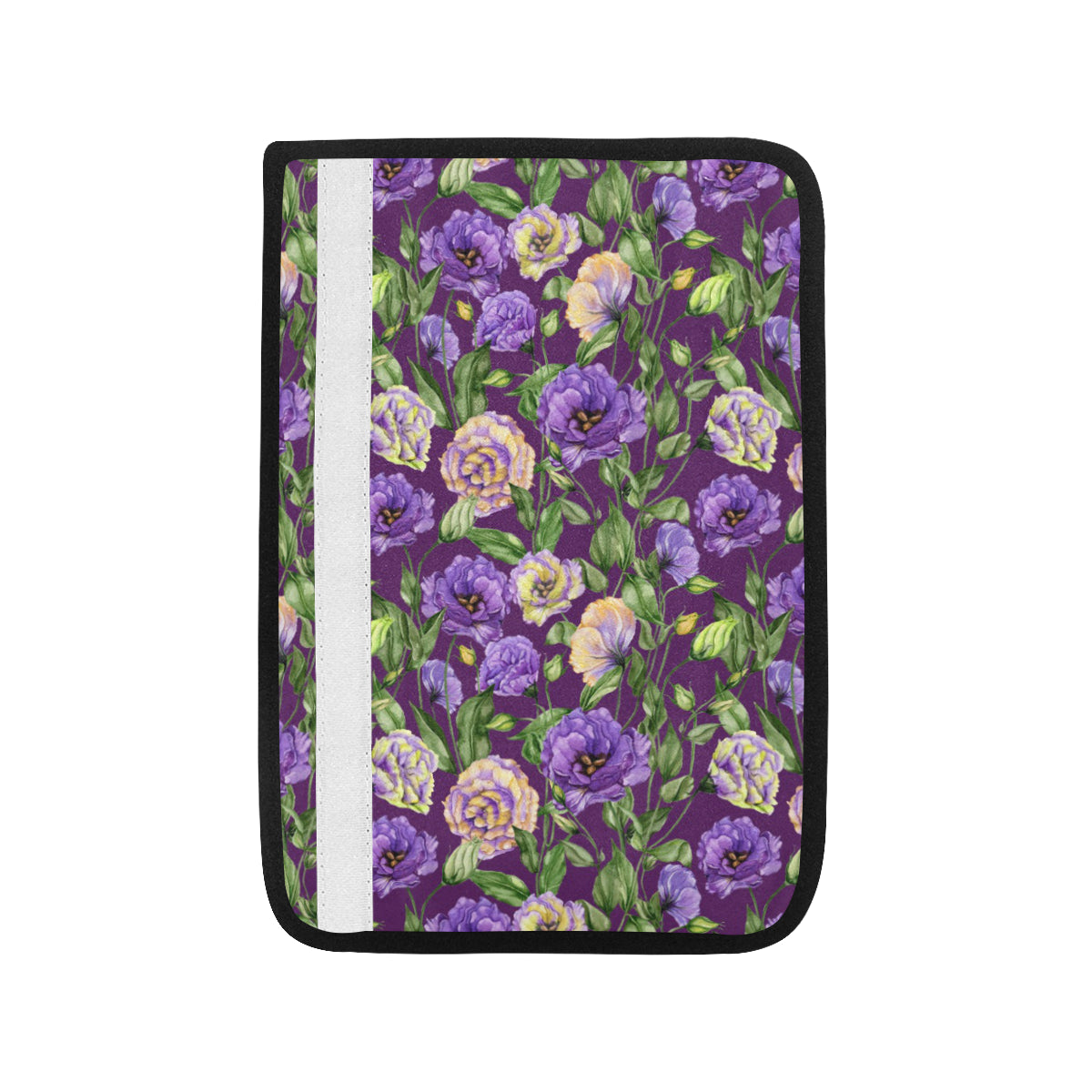 Lisianthus Pattern Print Design LT03 Car Seat Belt Cover