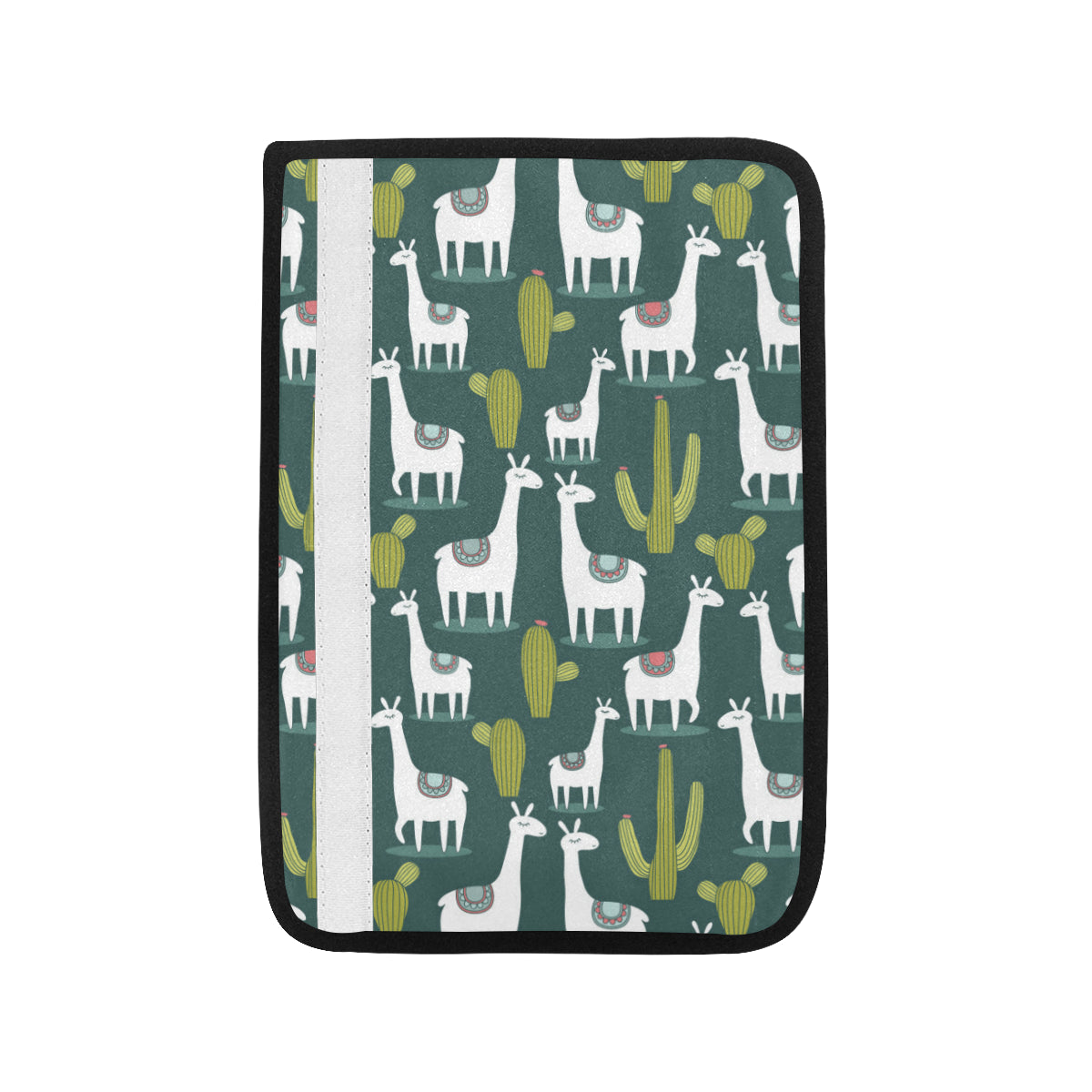 Llama Cactus Pattern Print Design 02 Car Seat Belt Cover