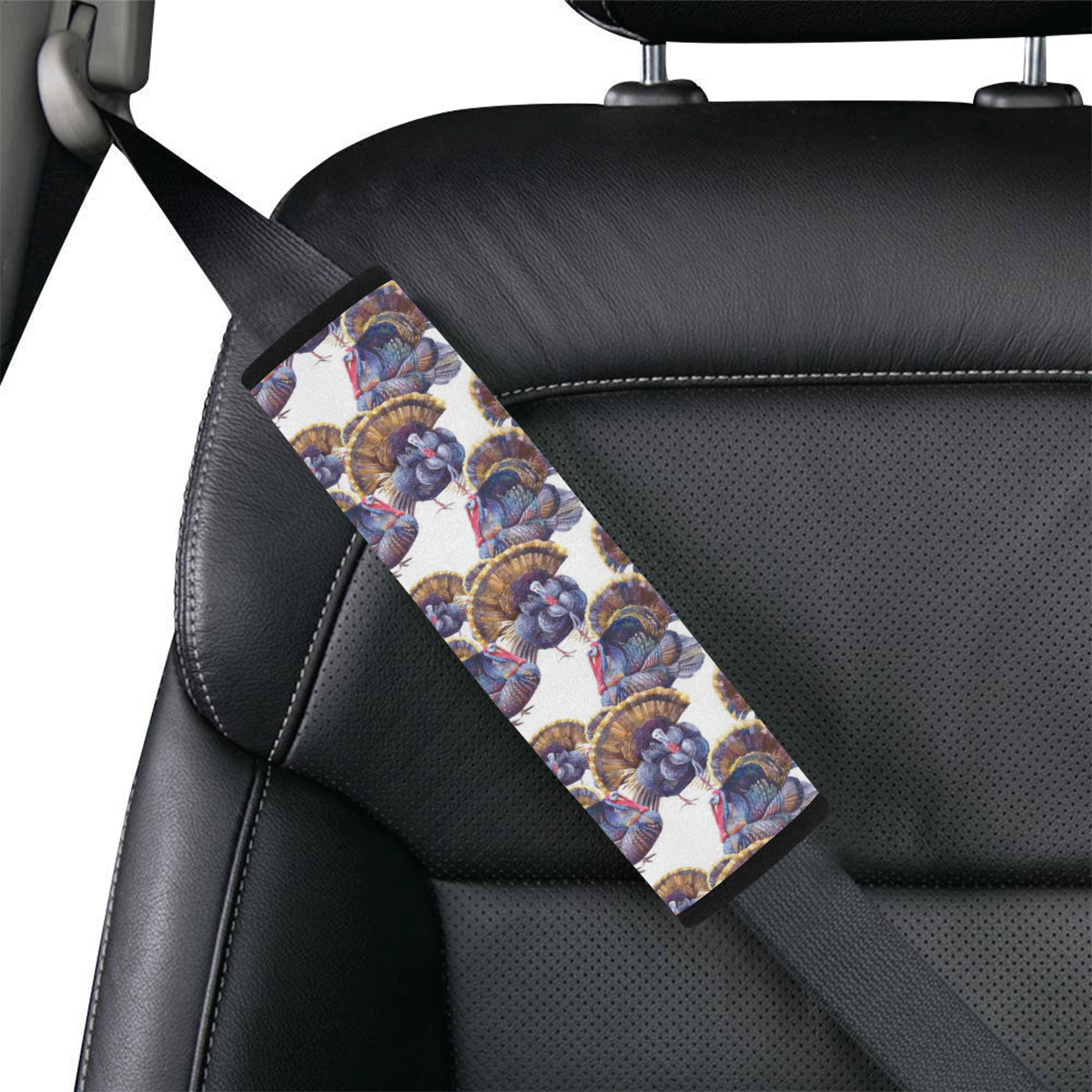 Turkey Pattern Print Design 01 Car Seat Belt Cover