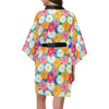 Daisy Pattern Print Design DS05 Women Kimono Robe