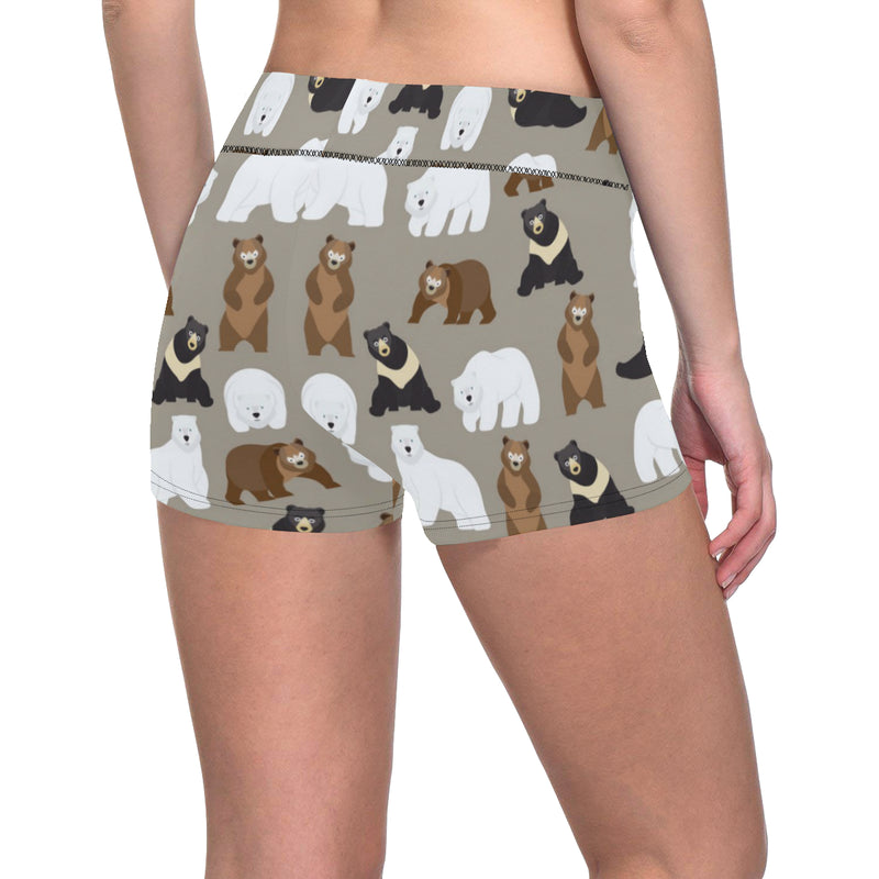 Bear Pattern Print Design BE03 Yoga Shorts